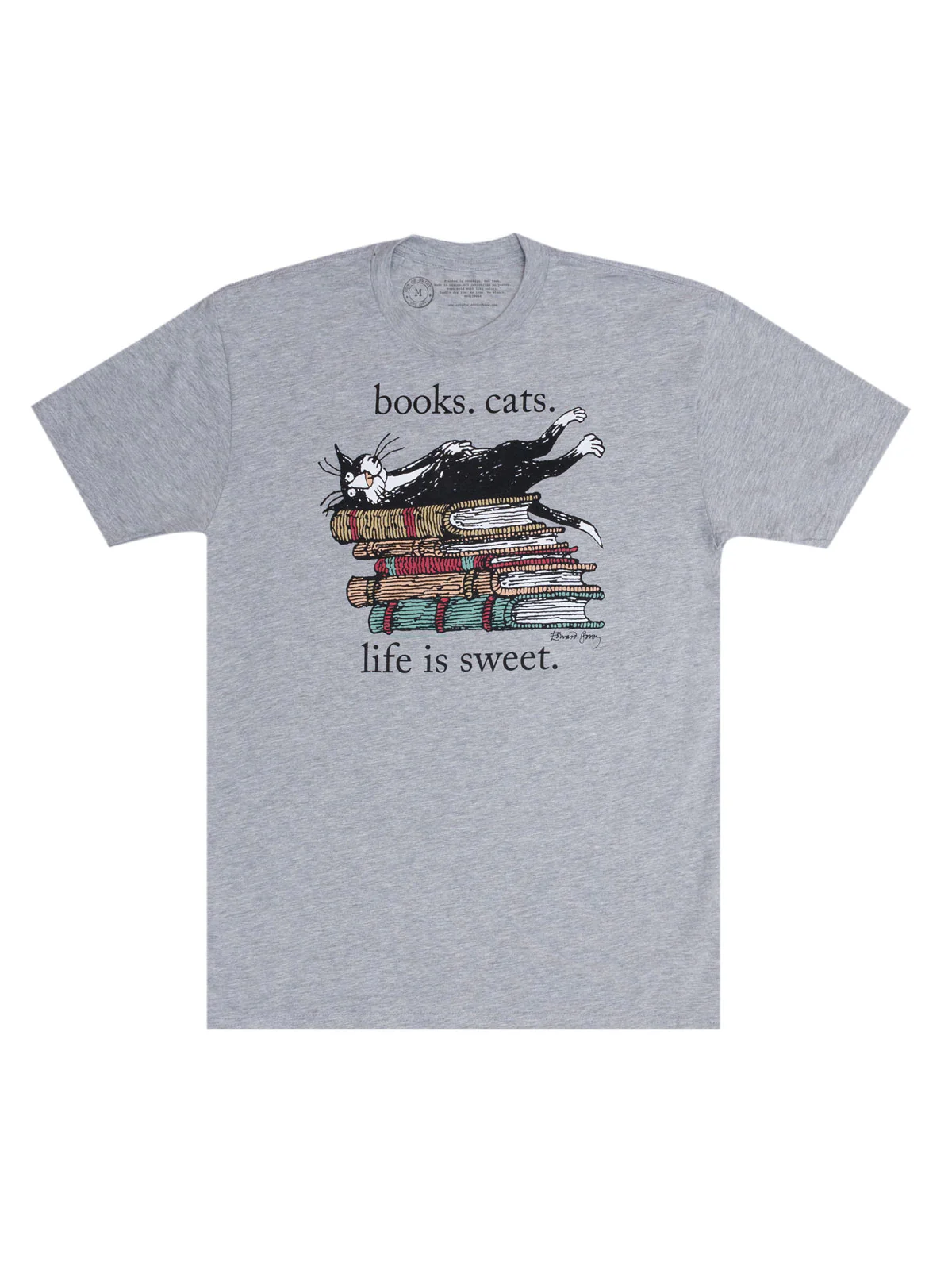 Books. Cats. Life is Sweet. unisex t-shirt