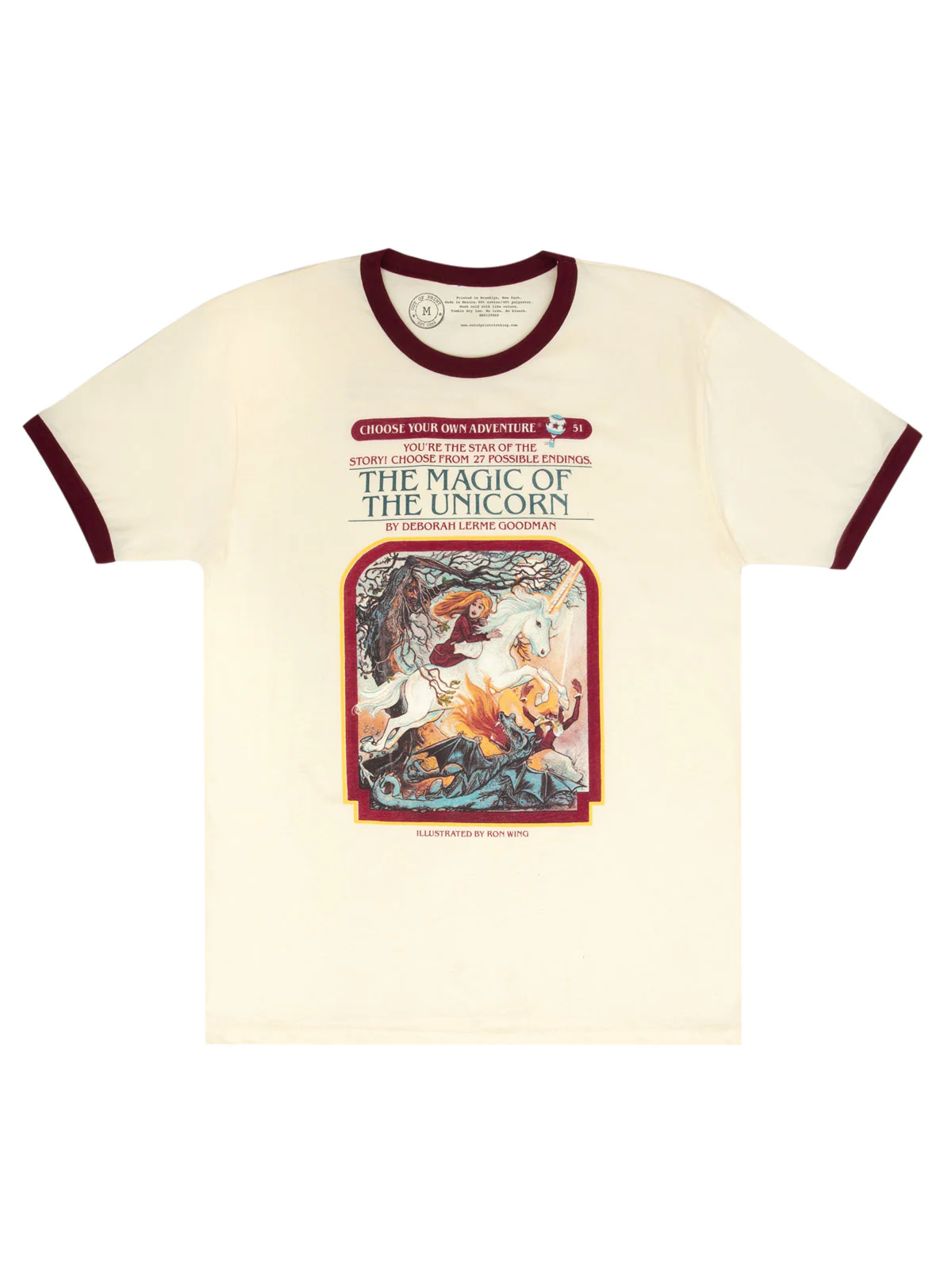 Choose Your Own Adventure: The Magic of the Unicorn unisex ringer t-shirt