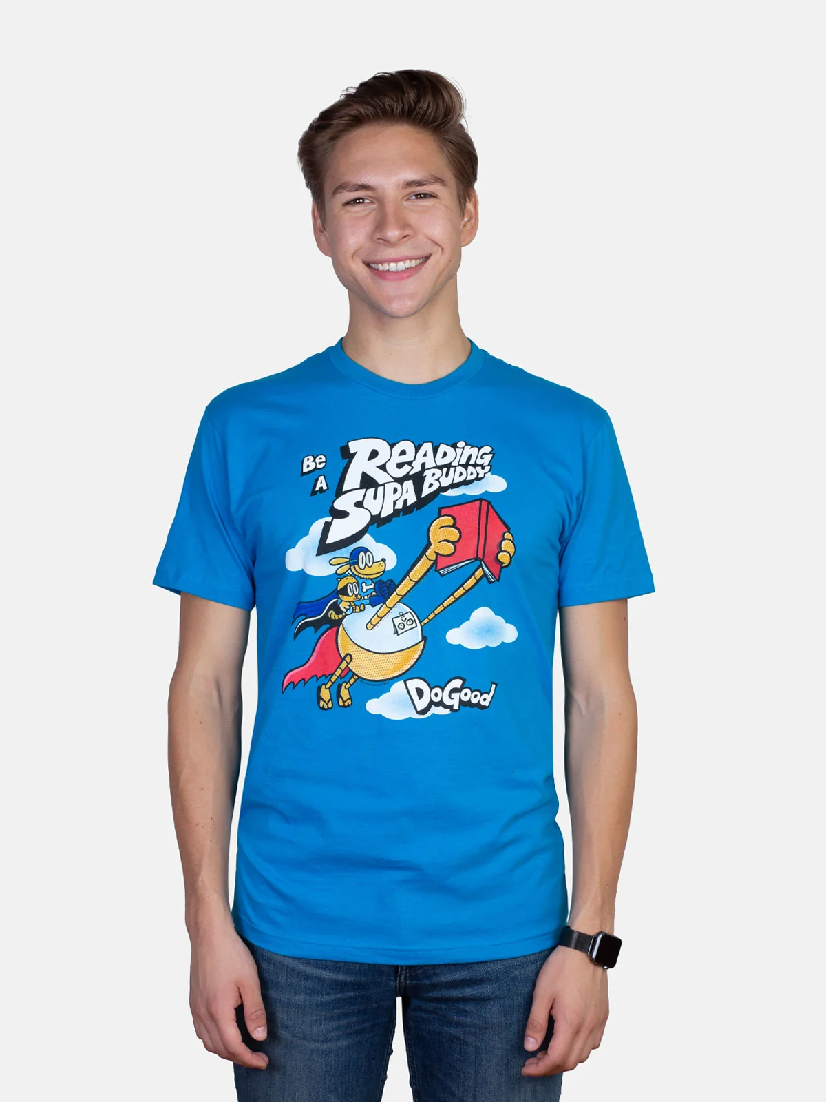 Dog Man: Be a Reading Supa Buddy unisex t-shirt - Image 2