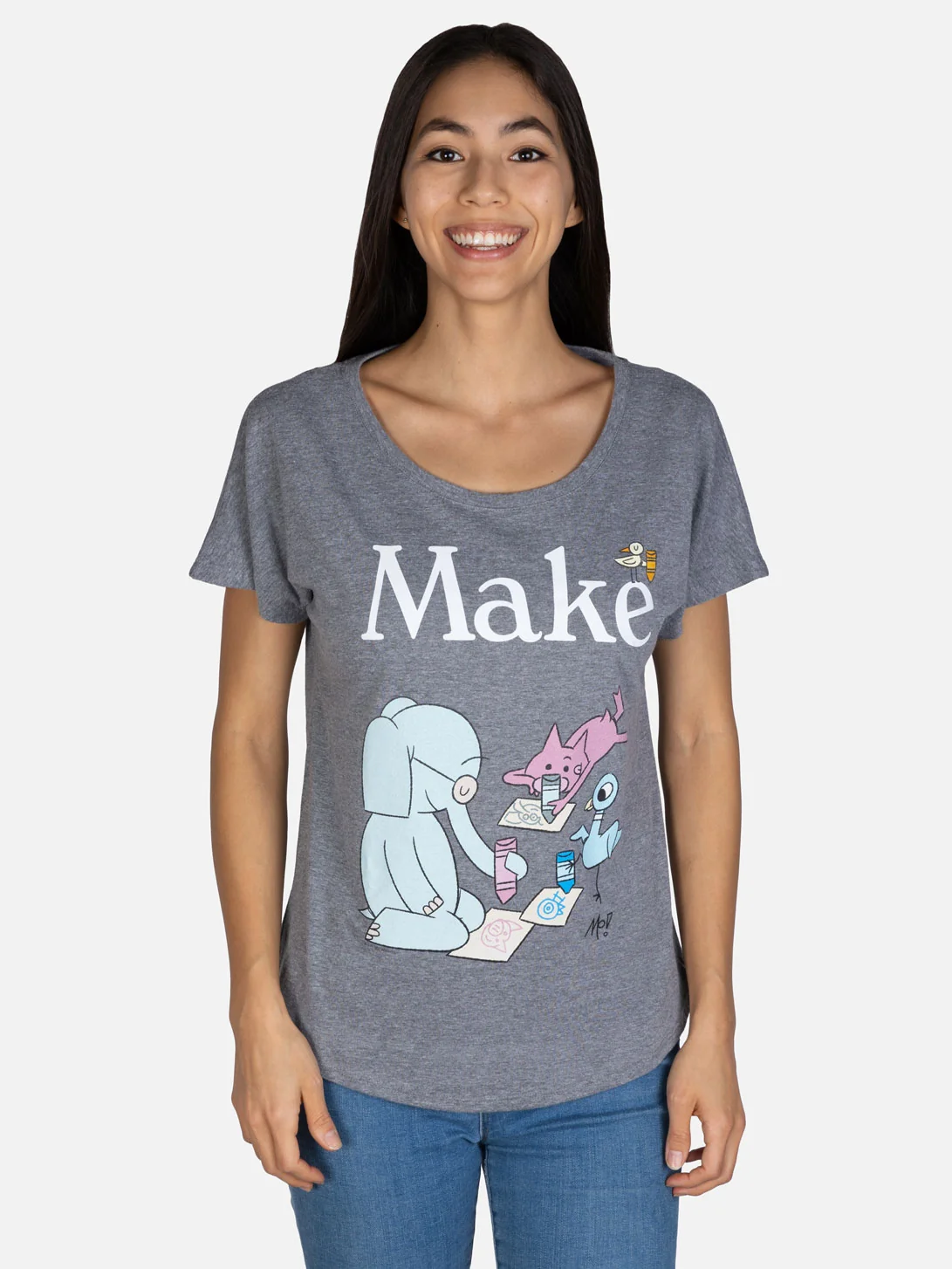 Elephant & Piggie Make women's relaxed fit t-shirt - Image 2