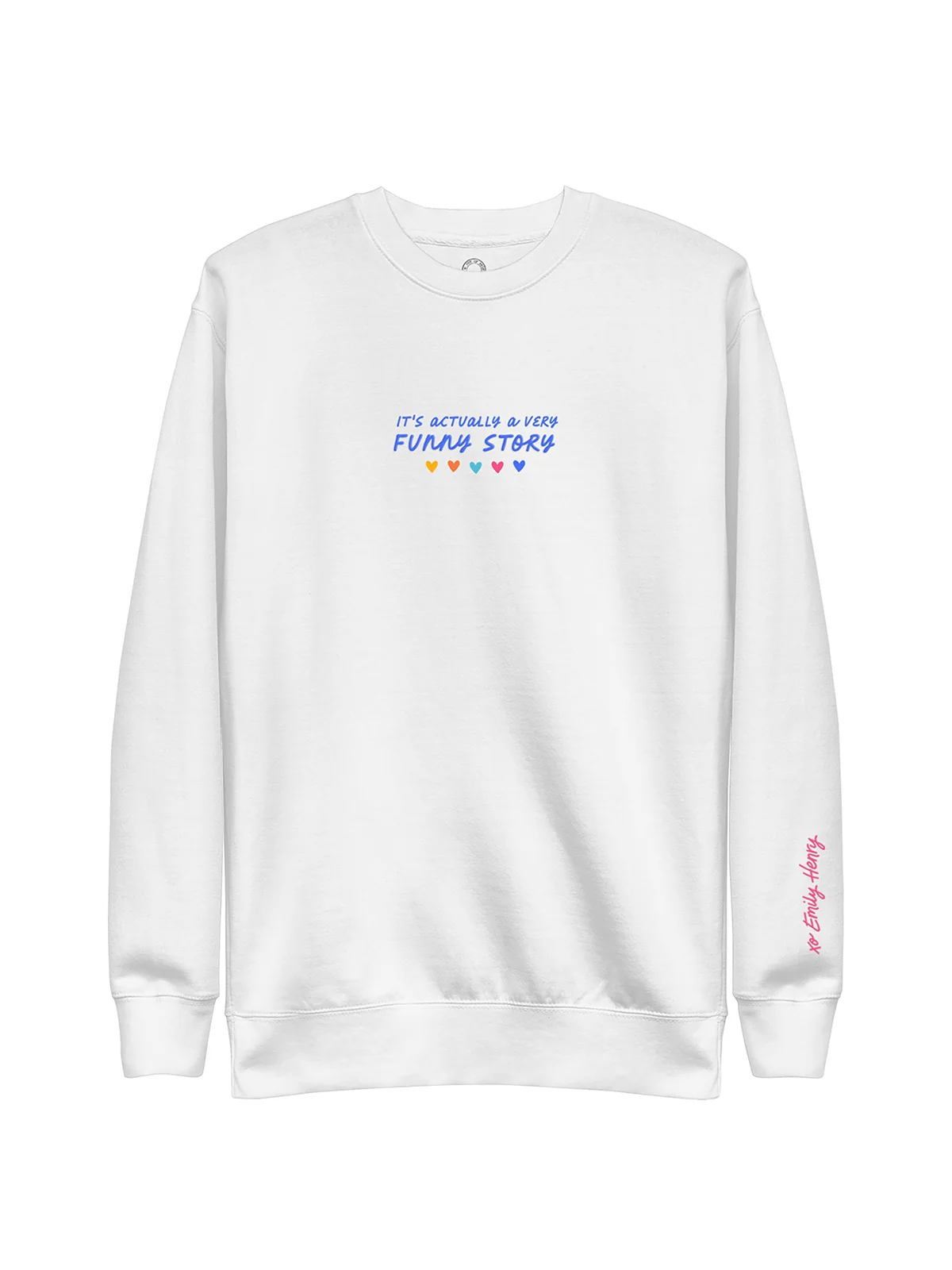 Emily Henry: Funny Story embroidered unisex sweatshirt (Print Shop)