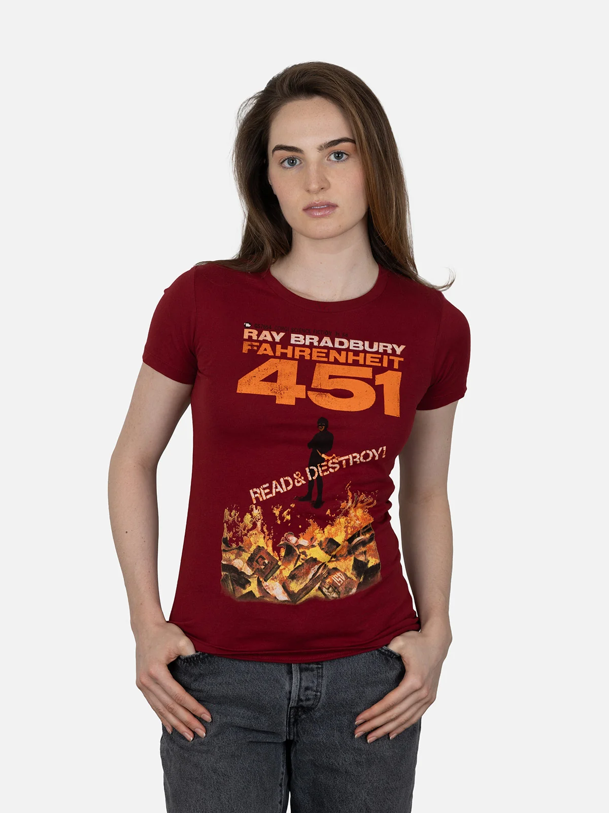 Fahrenheit 451 women's crew t-shirt - Image 2