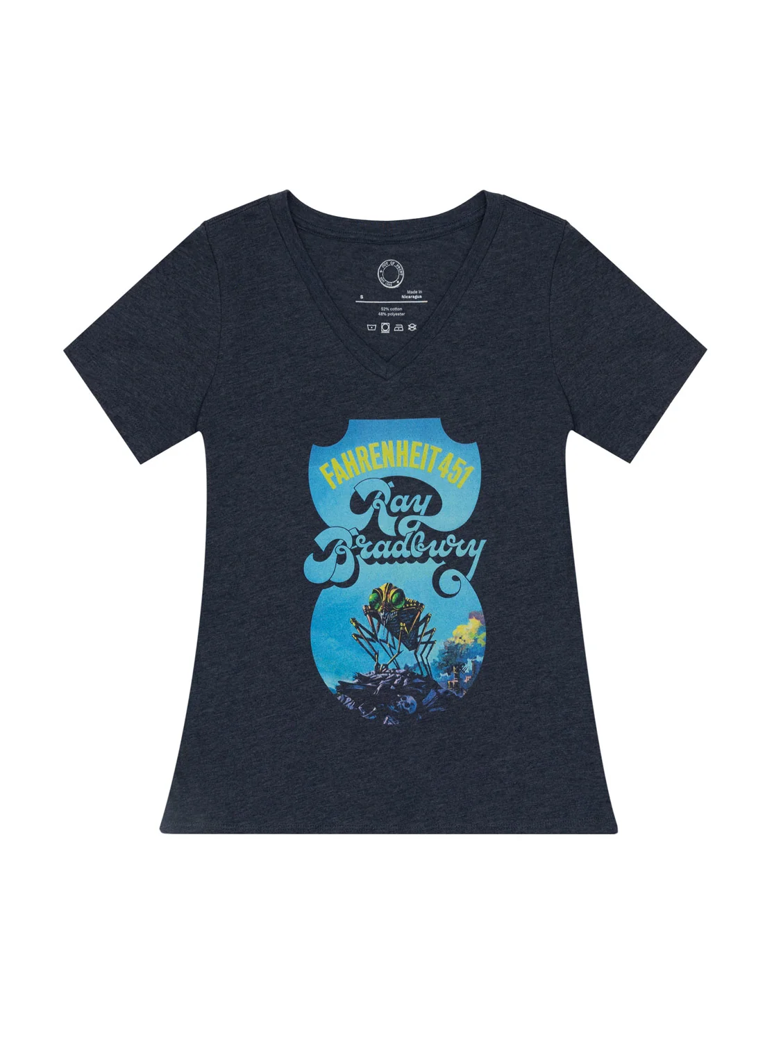 Fahrenheit 451 women's v-neck t-shirt (Print Shop)
