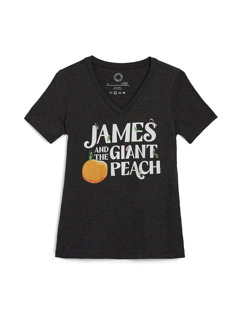 James and the Giant Peach women's v-neck t-shirt (Print Shop)