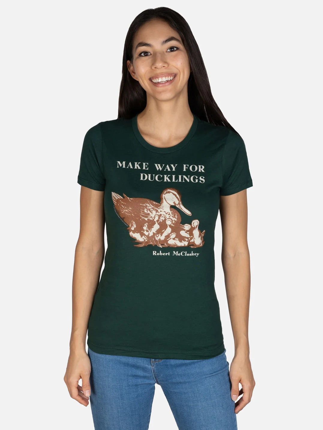 Make Way for Ducklings women's crew t-shirt - Image 2