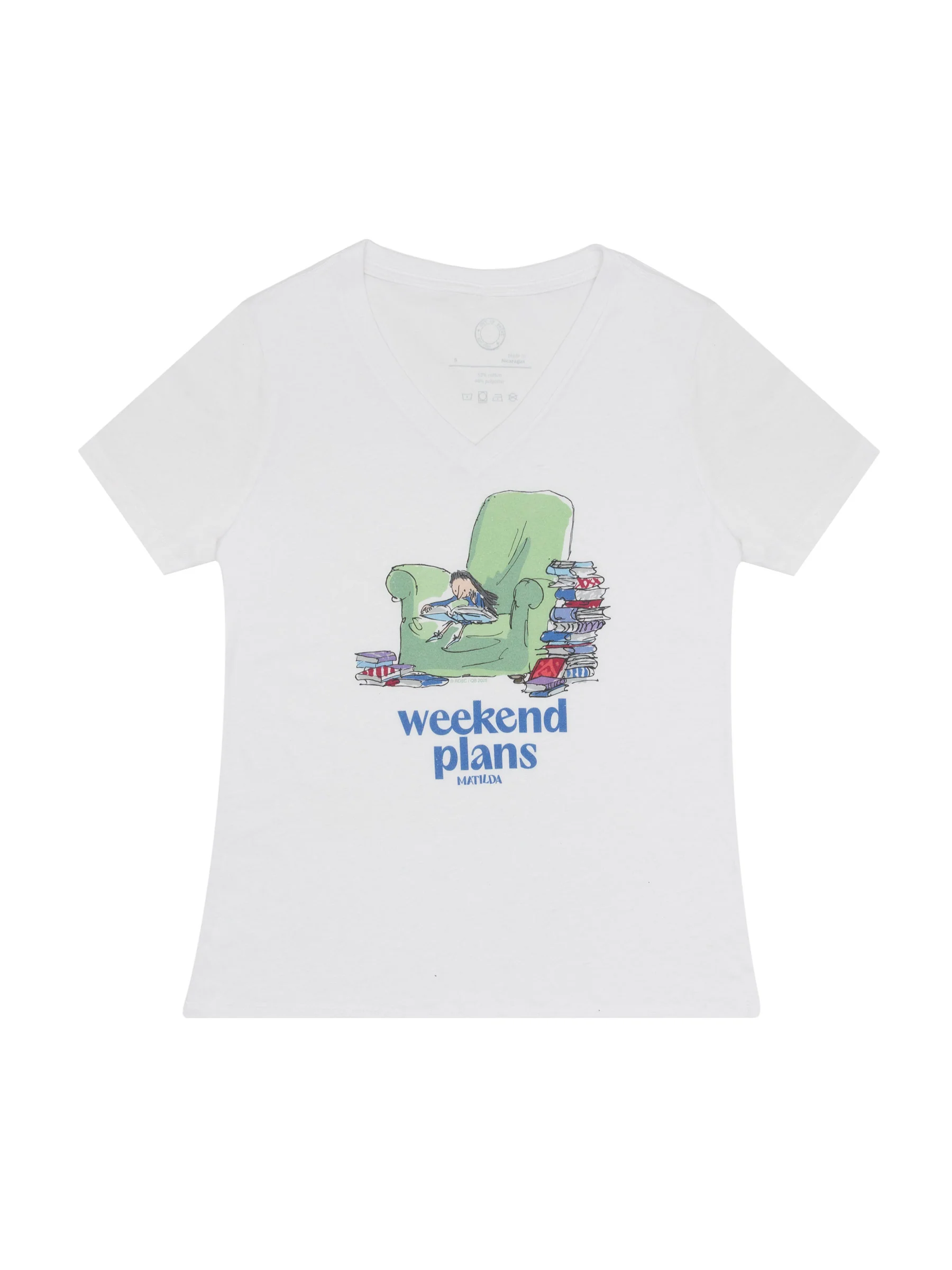 Matilda: Weekend Plans women's v-neck t-shirt (Print Shop)