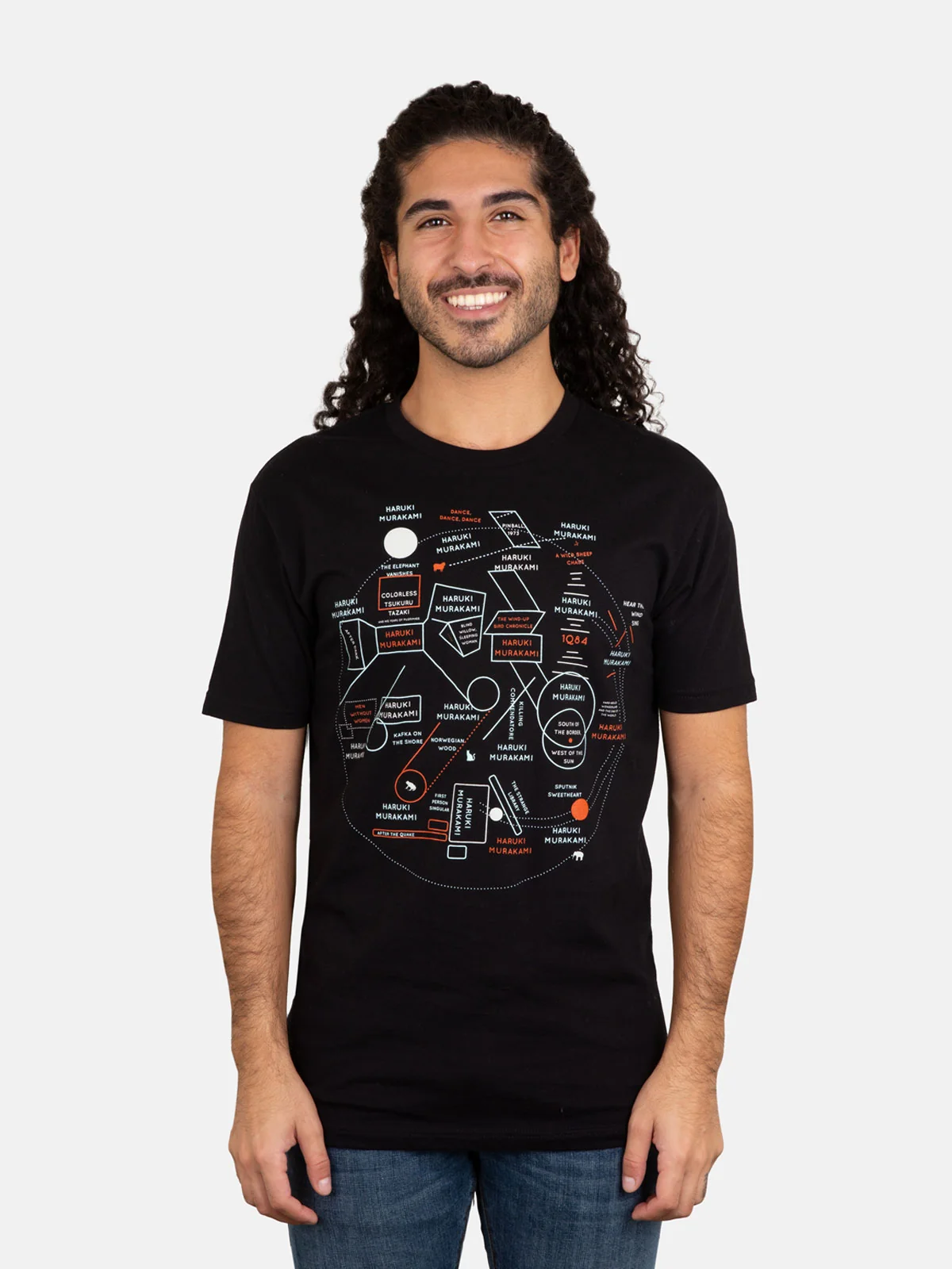 Murakami Novels Map unisex t-shirt - Image 2