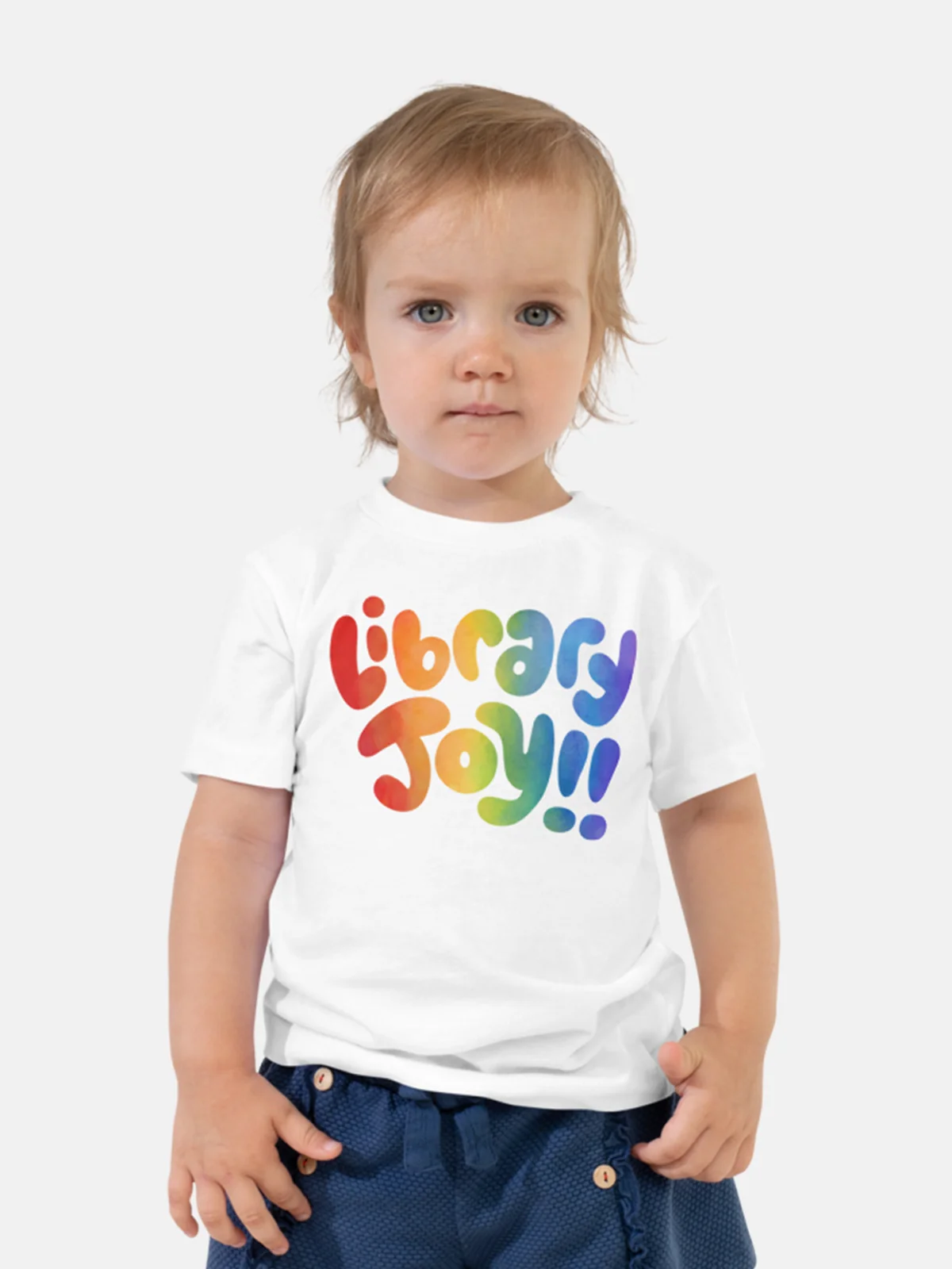 Mychal Threets: Library Joy kids' white t-shirt (Print Shop) - Image 3