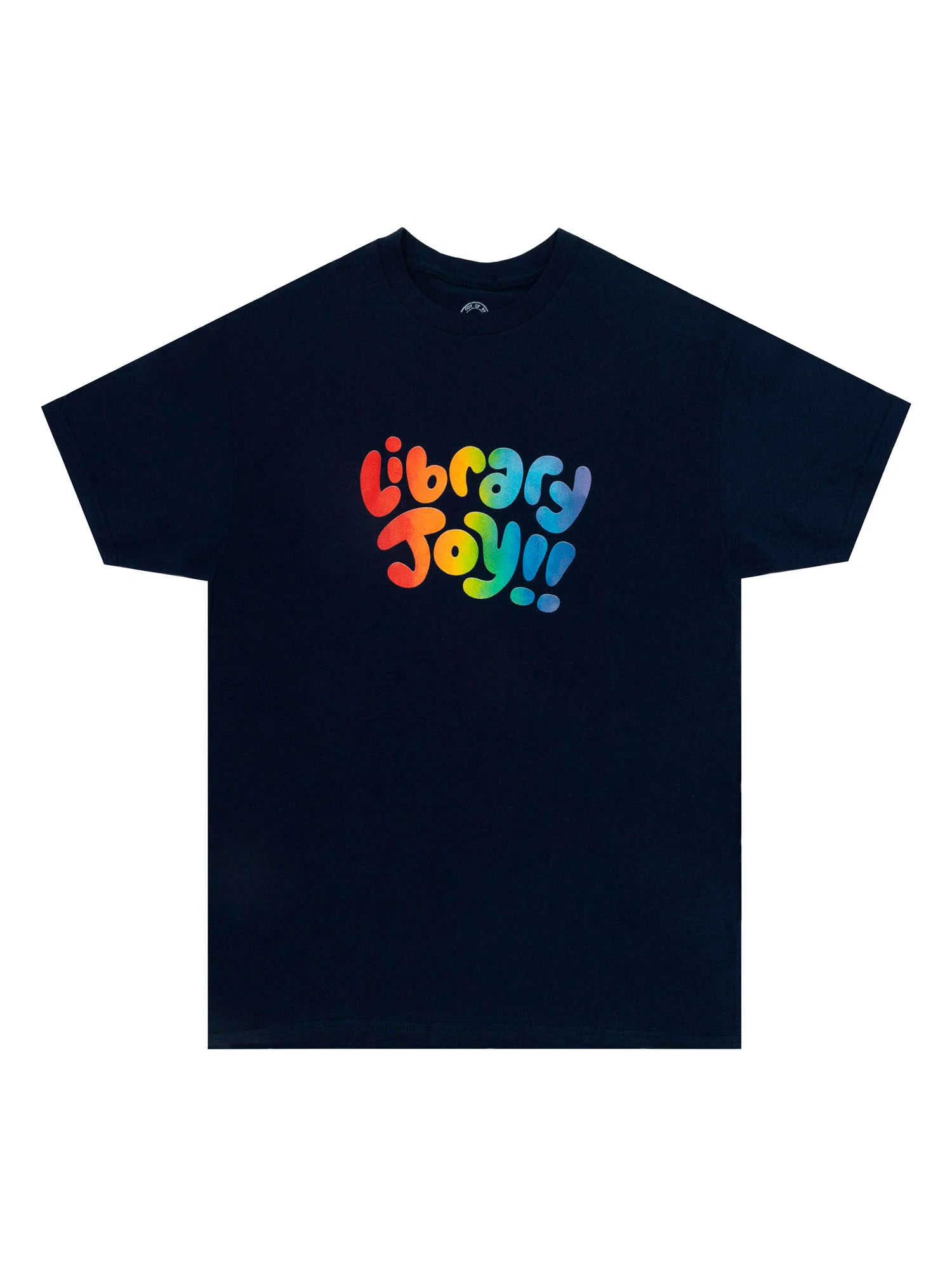 Mychal Threets: Library Joy unisex blue t-shirt (Print Shop)