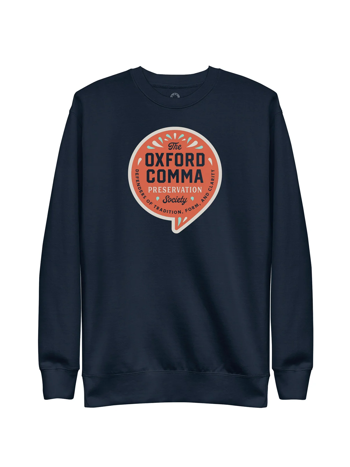 Oxford Comma Preservation Society unisex sweatshirt (Print Shop) - Image 2