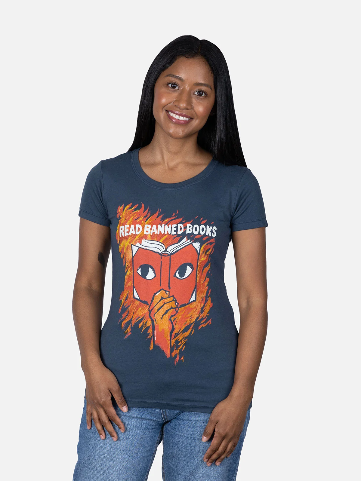 Read Banned Books women's crew t-shirt - Image 2