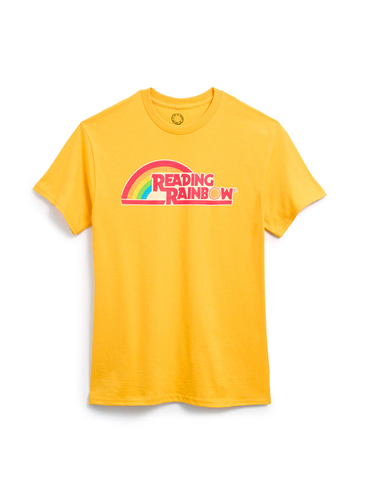 Reading Rainbow unisex gold t-shirt (Print Shop)