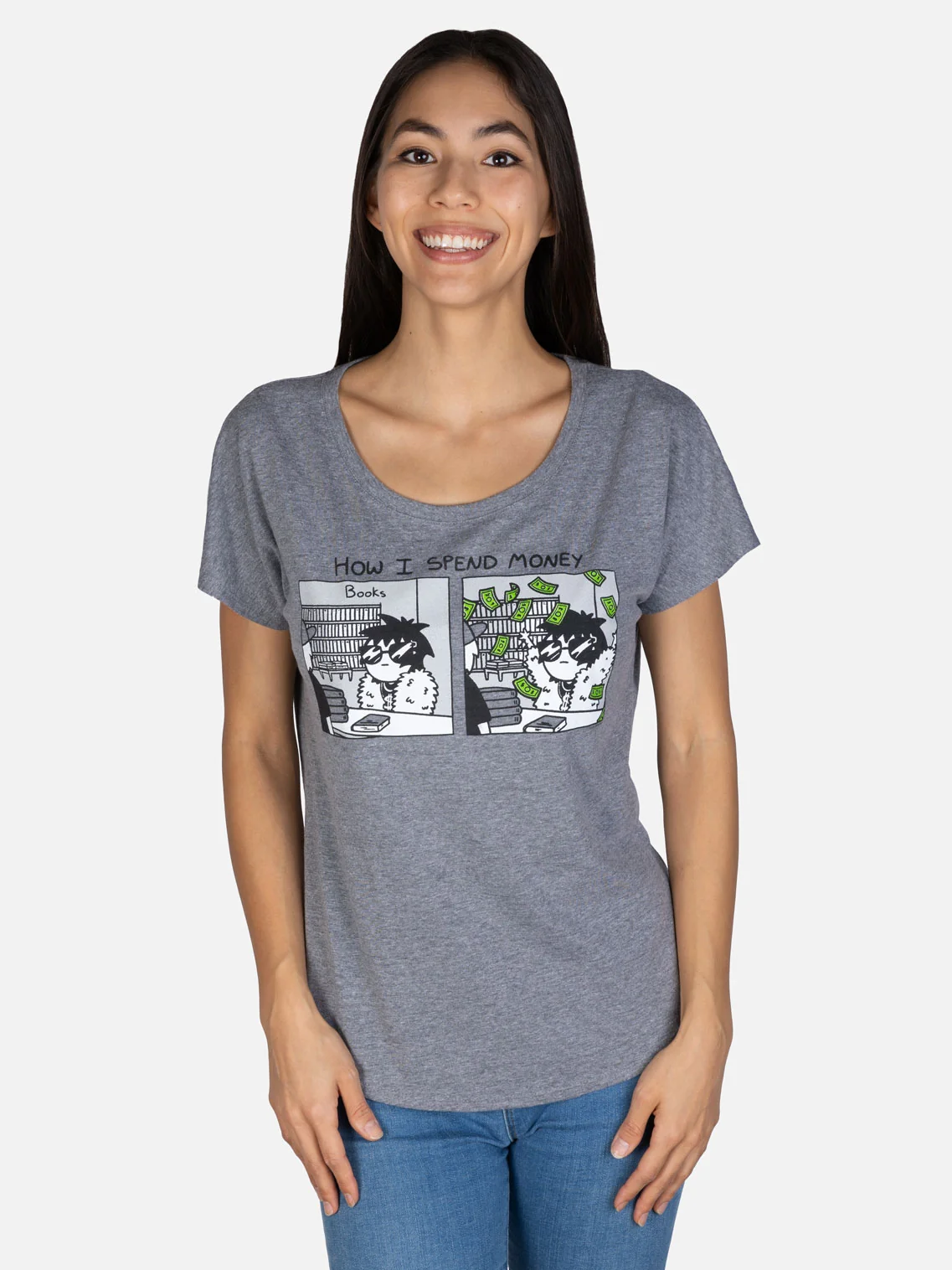 Sarah's Scribbles - How I Spend Money women's relaxed fit t-shirt - Image 2