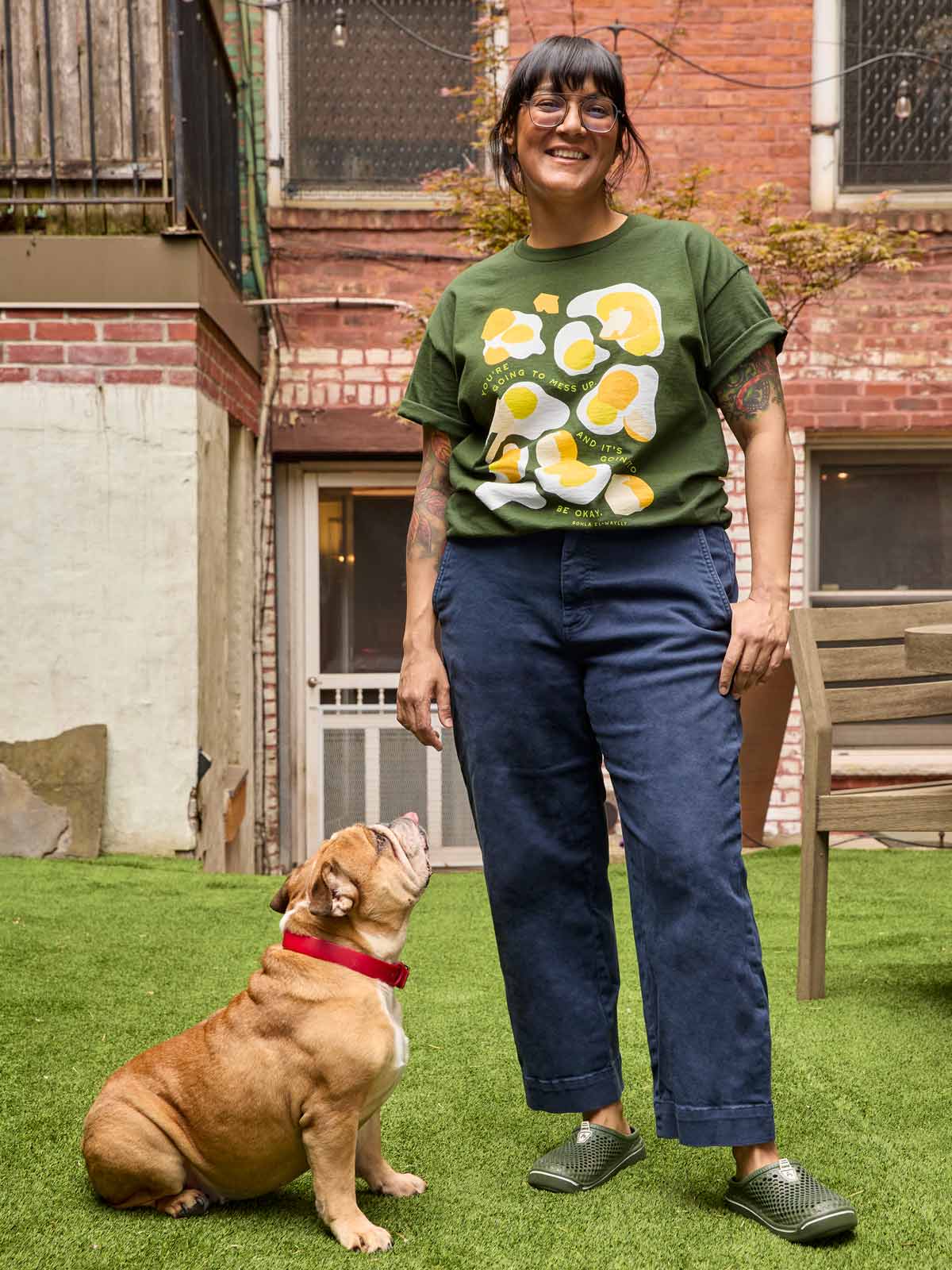 Sohla El-Waylly: You're Going to Mess Up unisex green t-shirt (Print Shop) - Image 3