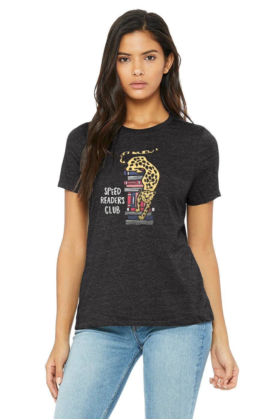 Speed Readers Club – women's crew t-shirt (Print Shop) - Image 2