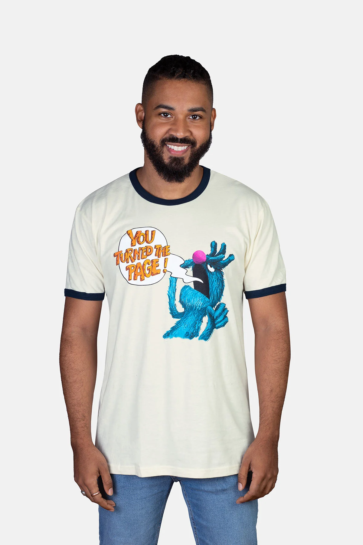 Sesame Street: The Monster at the End of This Book unisex ringer t-shirt - Image 3